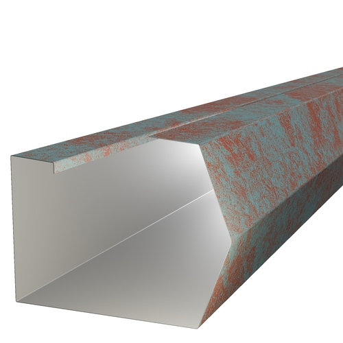 3m Length of Trimline Gutter 0.7mm Corro-Print Aged Copper Effect