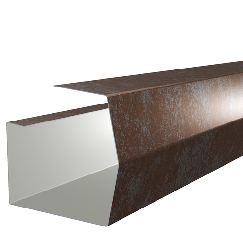 3m Length of Mini-Trimline Gutter 0.7mm Corro-Print Rust Effect
