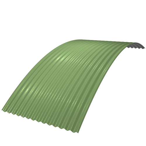 Curved 14/3 Corrugated 0.7mm Plastisol Moorland Green