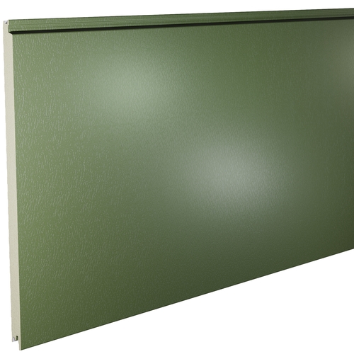 Kingspan KS1000FL Flat 45mm QuadCore (U-Value 0.46 W/m²K) / Outer: Olive Green XL Forte (0.5mm Plastisol Coated Steel) / Inner: 0.4mm Cleansafe15 Bright White Poly Liner