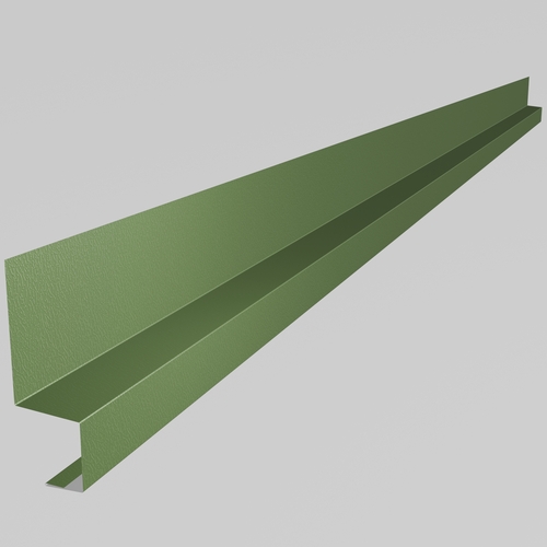 Drip Cill 3m (100mm x 50mm x 50mm x 30mm welted on 30mm edge only) 0.7mm Plastisol Moorland Green