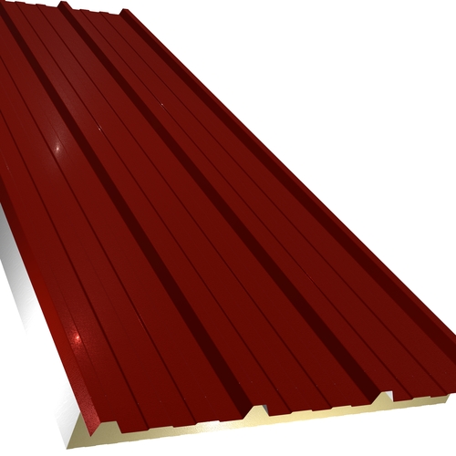 Kingspan KS1000RW 167mm Quadcore (U-Value 0.11 W/m²K) / Outer: Red Brown XL Forte (0.5mm Plastisol Coated Steel) / Inner: 0.4mm Cleansafe15 Bright White Poly Liner