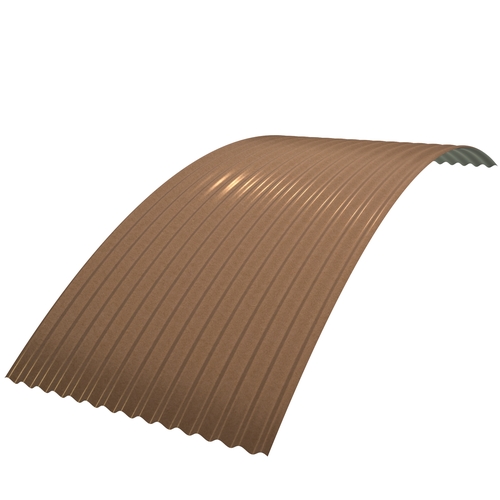 Curved 14/3 Corrugated 0.7mm Corro-Print Copper Effect