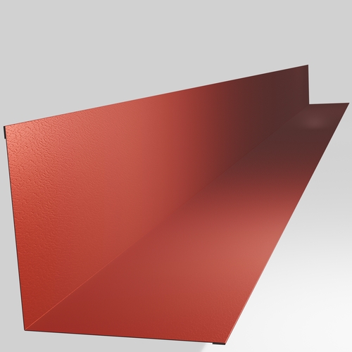Wall Abutment 3m (200mm x 200mm inc Welts) 0.7mm Plastisol Poppy Red
