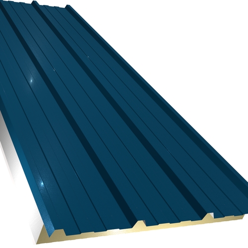 Kingspan KS1000RW 167mm Quadcore (U-Value 0.11 W/m²K) / Outer: Azure Blue XL Forte (0.5mm Plastisol Coated Steel) / Inner: 0.4mm Cleansafe15 Bright White Poly Liner