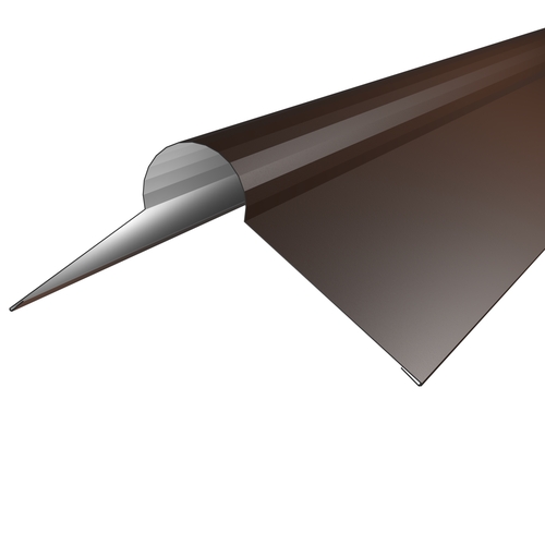 Roll Top Ridge Flashing 3m 0.7mm Polyester Paint Vandyke Brown