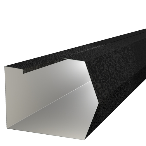 3m Length of Trimline Gutter 0.7mm Plastisol Black