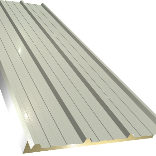 Kingspan KS1000RW 40mm Quadcore (U-Value 0.47 W/m²K) / Outer: Goosewing Grey XL Forte (0.5mm Plastisol Coated Steel) / Inner: 0.4mm Cleansafe15 Bright White Poly Liner