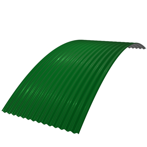 Curved 14/3 Corrugated 0.7mm Plastisol Heritage Green