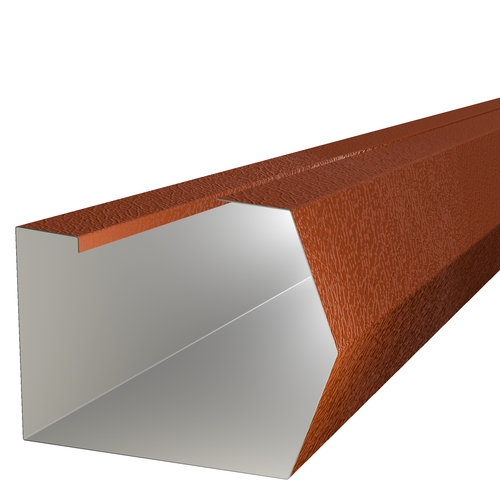 3m Length of Trimline Gutter 0.7mm Plastisol Terracotta