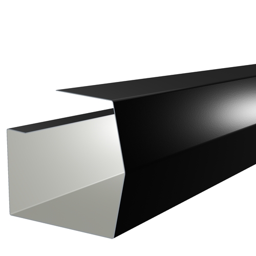 3m Length of Mini-Trimline Gutter 0.7mm GraniteHDX Black