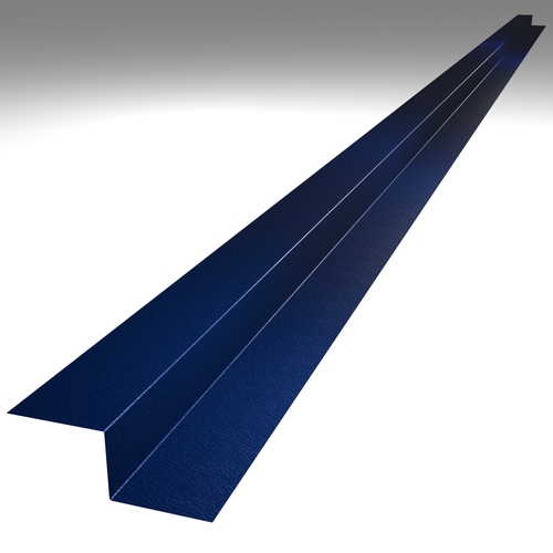3m Flashing Z Support (50mm x profile height x 50mm) 0.7mm Plastisol Sargasso Blue