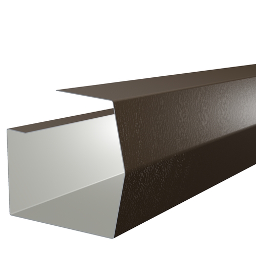 3m Length of Mini-Trimline Gutter 0.7mm Plastisol Vandyke Brown