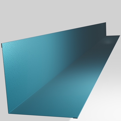 Wall Abutment 3m (200mm x 200mm inc Welts) 0.7mm Plastisol Solent Blue