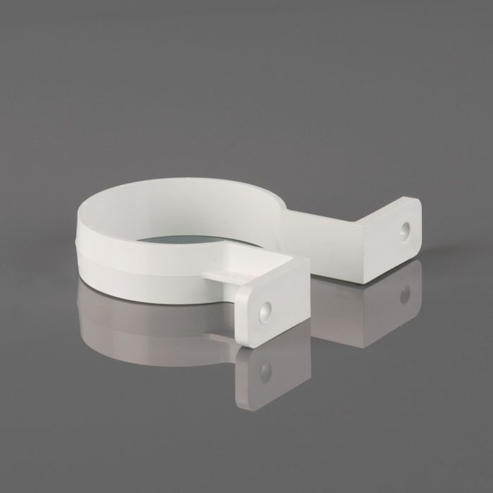 68mm Round Downpipe Bracket uPVC - White (BR207)