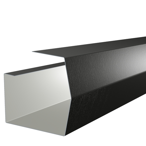 3m Length of Mini-Trimline Gutter 0.7mm Plastisol Tile Grey