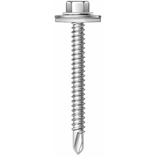50mm Stainless Steel Light Section Steel Tek Screws 19mm washer (100/pack)