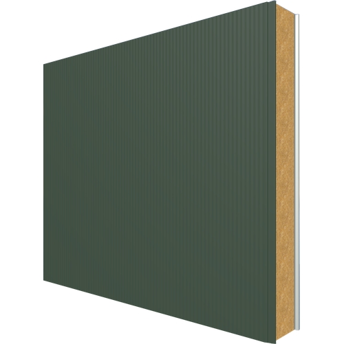 JI1130 Vulcasteel Wall 120mm Mineral Wool Core (U-Value 0.36 W/m²K) Top: Juniper Ultra PUR60 (60µ) 0.6mm Coated Steel Bottom: White Liner RAL 9002 (15µ) 0.4mm Coated Steel