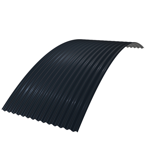 Curved 14/3 Corrugated 0.7mm Polyester Paint with Anti-Condensation Liner Slate Blue
