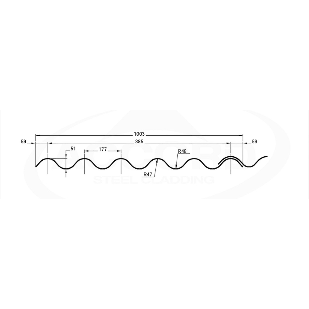Cembrit B9 Profile GRP Trilite CE24E Class 3 - 2.44kg