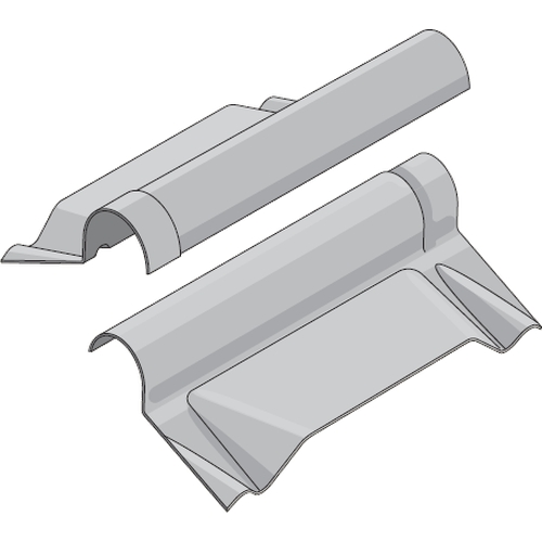 FarmTec Two Piece Ventilated Ridge (pair) Natural Grey Fibre Cement