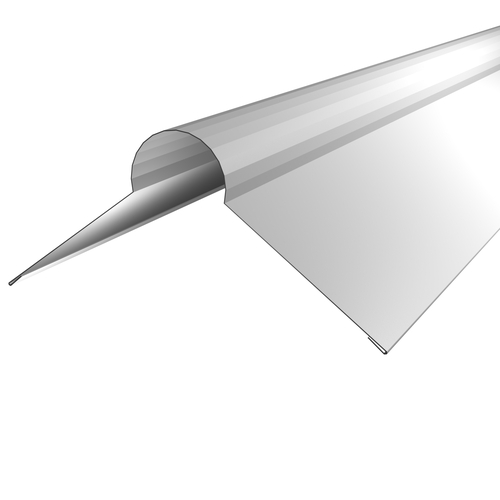 Roll Top Ridge Flashing 3m 0.7mm Polyester Paint White