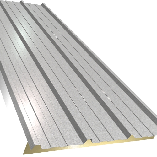 Kingspan KS1000RW 40mm Quadcore (U-Value 0.47 W/m²K) / Outer: Metallic Silver Spectrum (0.5mm Painted Steel) / Inner: 0.4mm Cleansafe15 Bright White Poly Liner