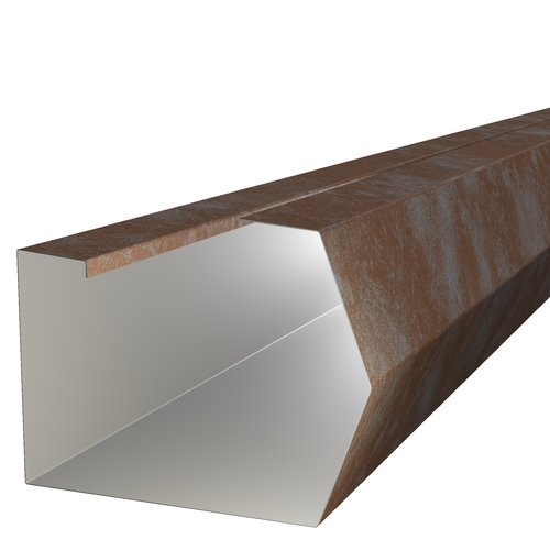 3m Length of Trimline Gutter 0.7mm Corro-Print Rust Effect