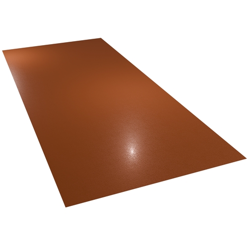0.7mm Plastisol Flat Sheet 3m x (1220-1250mm) Terracotta