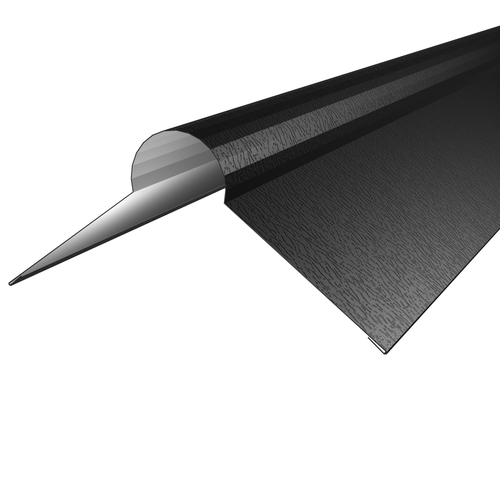 Roll Top Ridge Flashing 3m 0.7mm Plastisol Black