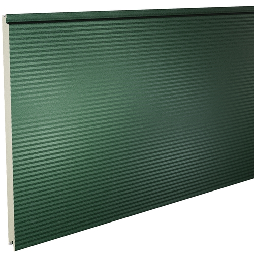 Kingspan KS1000MR Micro-Rib 100mm Quadcore (U-Value 0.19 W/m²K) / Outer: Bottle Green XL Forte (0.5mm Plastisol Coated Steel) / Inner: 0.4mm Cleansafe15 Bright White Poly Liner