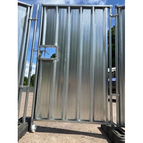 2.4m High Pedestrian Gate for Steel Hoarding Panels