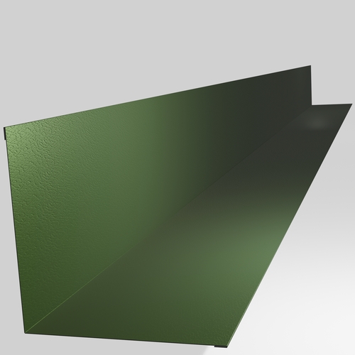 Wall Abutment 3m (200mm x 200mm inc Welts) 0.7mm Plastisol Olive Green