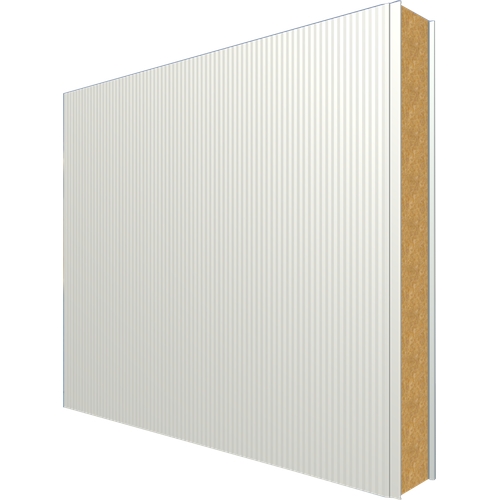 JI1130 Vulcasteel Wall 200mm Mineral Wool Core (U-Value 0.21 W/m²K) Top: White PUR60 (60µ) 0.6mm Coated Steel Bottom: White Liner RAL 9002 (15µ) 0.4mm Coated Steel