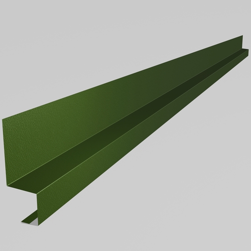 Drip Cill 3m (100mm x 50mm x 50mm x 30mm welted on 30mm edge only) 0.7mm Plastisol Olive Green