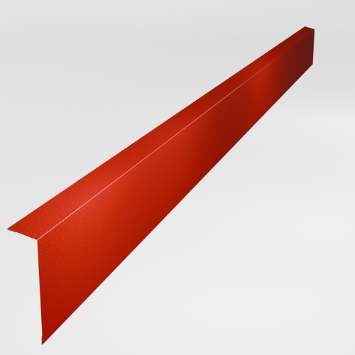 Eaves Flashing 3m (50mm x 170mm inc welts) 0.7mm Plastisol Poppy Red