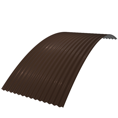 Curved 14/3 Corrugated 0.7mm Plastisol Vandyke Brown