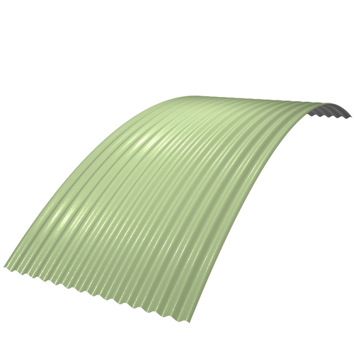 Curved 14/3 Corrugated 0.7mm Plastisol with Anti-Condensation Liner Meadowlands