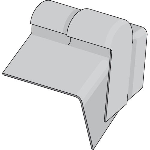 FarmTec Two Piece Hooded Finial (pair) Natural Grey Fibre Cement