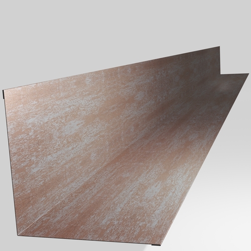 Wall Abutment 3m (200mm x 200mm inc Welts) 0.7mm Corro-Print Rust Effect