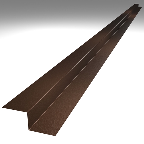 3m Flashing Z Support (50mm x profile height x 50mm) 0.7mm Plastisol Vandyke Brown