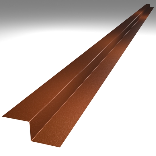 3m Flashing Z Support (50mm x profile height x 50mm) 0.7mm Plastisol Terracotta