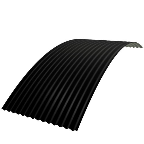 Curved Corrugated 14/3 0.7mm GraniteHDX Black