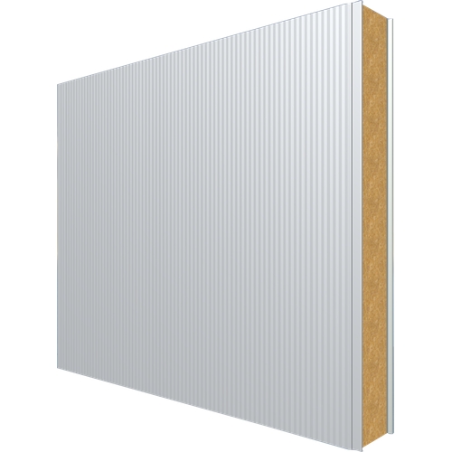 JI1130 Vulcasteel Wall 100mm Mineral Wool Core (U-Value 0.43 W/m²K) Top: Dusty Grey PUR60 (60µ) 0.6mm Coated Steel Bottom: White Liner RAL 9002 (15µ) 0.4mm Coated Steel