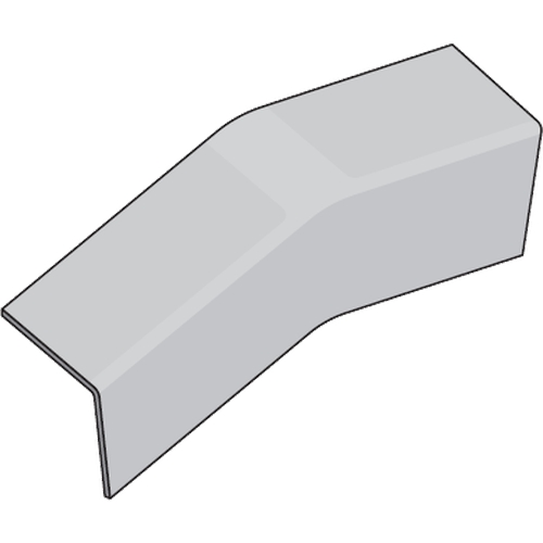 Cranked Plain Wing Bargeboard 300x1300mm 15° Natural Grey Fibre Cement