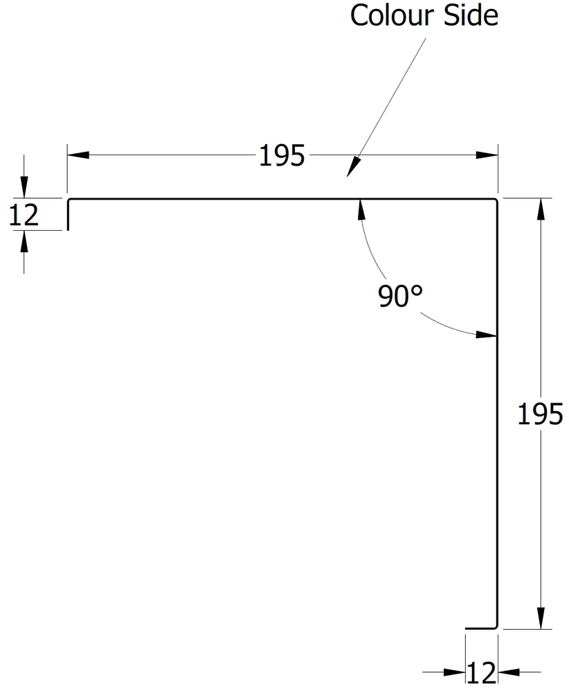3m Clickseam External Corner (12mm x 195mm x 195mm x 12mm)
