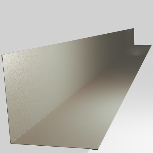 Wall Abutment 3m (200mm x 200mm inc Welts) 0.7mm Plastisol Goosewing Grey