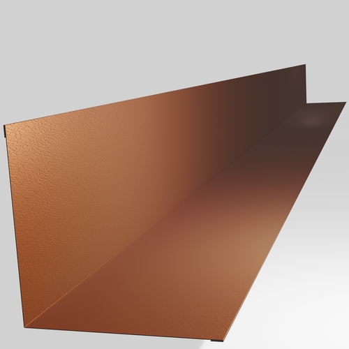 Wall Abutment 3m (200mm x 200mm inc Welts) 0.7mm Plastisol Terracotta