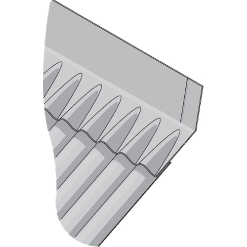 FarmTec Apron Flashing Piece Natural Grey Fibre Cement