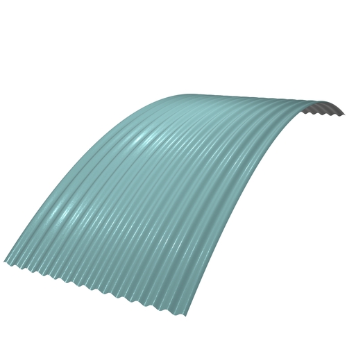 Curved 14/3 Corrugated 0.7mm Plastisol Wedgewood